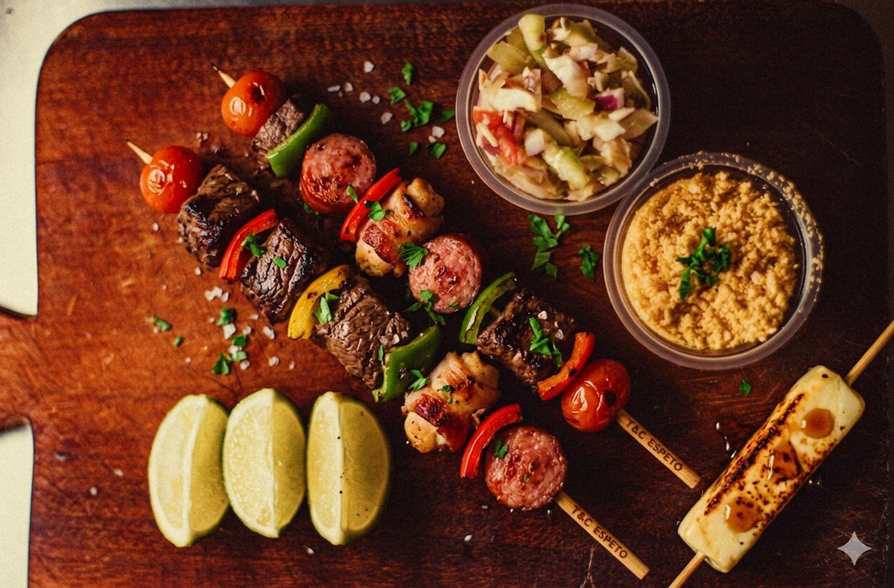 Espeto Misto Carne e Frango Chico Grill